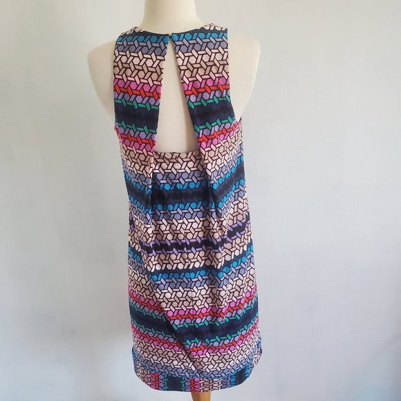 ($248) Trina Turk Women's Boho Macee Lupine Lattice Tank Dress Size 2 - Picture 3 of 10